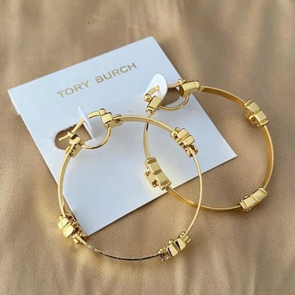 Tory Burch Gold Hoop Earrings